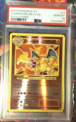 Pokemon Charizard 11/108 Evolutions Reverse Holo Rare PSA 10! VERY CLEAN!! - Image 1