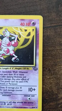 Pokemon TCG Mr. Mime Jungle 6/64 Holo Unlimited Holo Rare - Image 3
