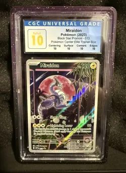 Pokemon Miraidon Black Star Promo Scarlet & Violet 2023 CGC Perfect 10 POP 1! - Image 1