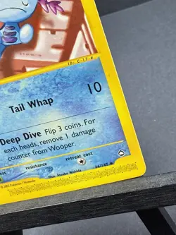 Wooper 66/147 Aquapolis Regular Uncommon POKEMON 2002 Light Play LP Wavy Bending - Image 5