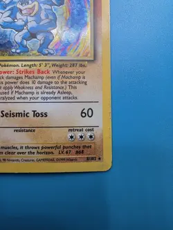 Pokemon Machamp 1st Edition 8/102 Unlimited Base Set 1999 Holo - Image 4