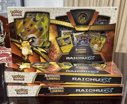 3x Sealed Shining Legends Raichu GX Special Collection Box - Pokemon TCG - Image 1