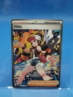 Pokemon TCG Hilda Trainer White Flare Holo Full Art SV 171/086 - Image 1