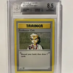 Pokemon Professor Oak 88/102 Base Set 1st Edition Uncommon BGS 8.5 - Image 1