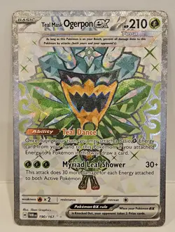 Pokemon Teal Mask Ogerpon EX 190/167 Twilight Masquerade - NM Pack Fresh - Image 1