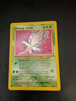 Rare Pokemon Shining Celebi 106/105 Neo Destiny Holo - Image 1