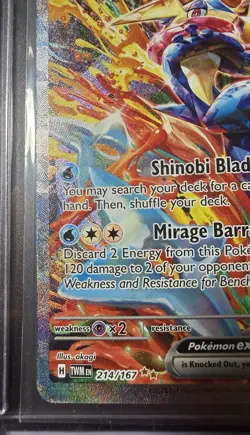 2024 POKEMON GRENINJA EX TWILIGHT MASQUERADE SPECIAL ILLUSTRATION #214/167! MINT - Image 5