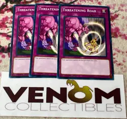 3x (M/NM) - Threatening Roar - SDSB-EN036 - Common - 1st Edition YuGiOh - Image 1