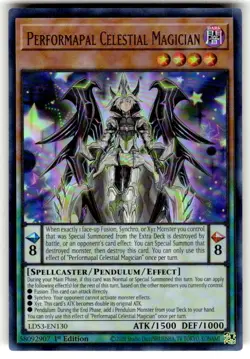 YuGiOh! - Performapal Celestial Magician LDS3-EN130 Ultra Rare 1st Ed NM - Image 1
