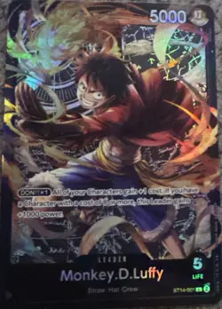 One Piece Monkey.D.Luffy (001) L Starter Deck 14: 3D2Y ST14-001 English Foil NM - Image 2