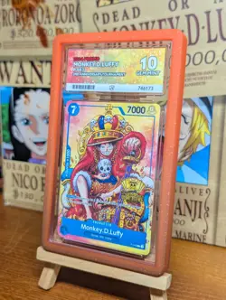 Monkey D Luffy P-043 PROMO 2nd Anniversary Stamp ONE PIECE ACE 10 With Guard - Image 2