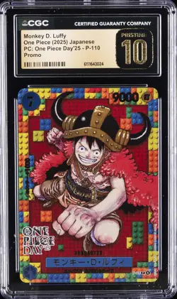 2025 ONE PIECE JPN PC: ONE PIECE DAY '25 PROMO MONKEY D. LUFFY CGC 10 PRISTINE - Image 1