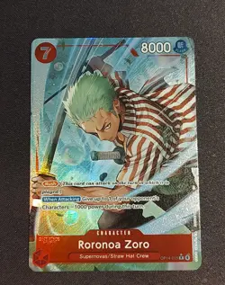 One Piece English OP14-015 Roronoa Zoro R Alt Art The Azure Sea's Seven - Image 1