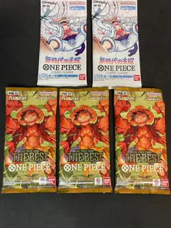 One Piece Unopened 5 Pack Awakening of the New Era OP05 The Best PRB-01 Japanese - Image 3