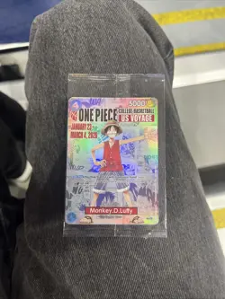 One Piece Monkey D. Luffy US Voyage College Basketball P-055 Rutgers *Sealed* - Image 2