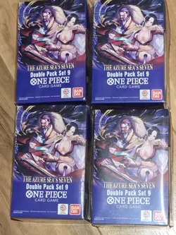 4x One Piece TCG Double Pack Set 9 The Azure Sea's Seven -Sealed Lot Of 4- - Image 1