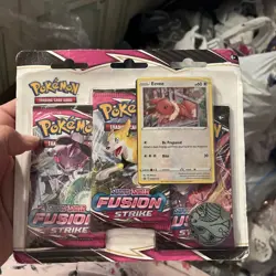Pokemon TCG SWSH Fusion Strike 3 Pack Blister Booster New Sealed auction #10 - Image 1