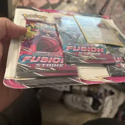 Pokemon TCG SWSH Fusion Strike 3 Pack Blister Booster New Sealed auction # 4 - Image 2