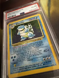 1999 Pokemon TCG Base Set Blastoise Holo Rare Card 2/102 PSA 6 - Image 3