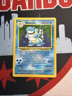 Pokemon TCG Base Set Blastoise 2/102 Vintage Unlimited Holo Rare Card - Image 1