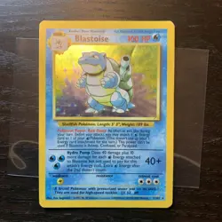 Pokemon TCG Card Blastoise Holo Rare Card Base Set 2/102 WOTC MP - Image 1