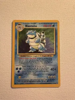 Pokemon TCG Blastoise Holo Rare Card 2/102 Base Set WOTC MP - Image 2
