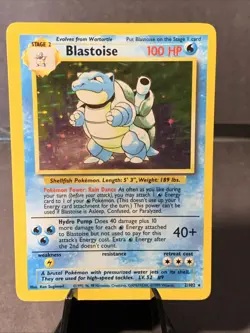Pokemon TCG Blastoise #2/102 Base Set Unlimited Holo Rare Card WOTC Vintage - Image 1