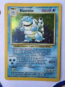 Pokemon TCG Blastoise Holo Unlimited Rare Card Base Set 2/102 - Image 3