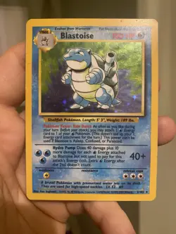 Blastoise - 2/102 - Pokemon TCG Base Set Unlimited Holo Rare Card WOTC MP - Image 1