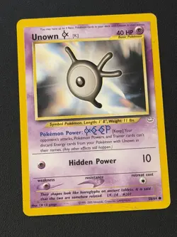 Pokemon TCG Unown [K] Neo Revelation 58/64 Regular Unlimited Common LP - Image 1