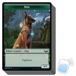 10 pcs DOG TOKEN (10/17) Streets Of New Capenna SNC Magic MTG MINT CARD - Image 1