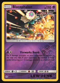 Blacephalon - 104/236 - Reverse Holo Holo Rare - Cosmic Eclipse - Pokemon Card - Image 1