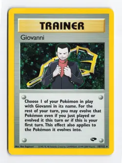 Giovanni 18/132 Unlimited Holo Rare Gym Heroes WOTC Pokemon Card NM - Image 1