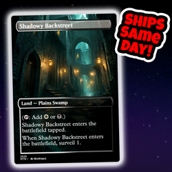 Shadowy Backstreet - Custom Art Magic: The Gathering Playtest Card - Commander - Image 1