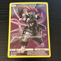 Pokemon TCG Armored Mewtwo SM228 Black Star Promo Card Near Mint Condition - Image 1