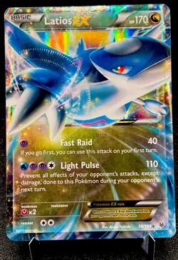 Latios EX 58/108 MP Ultra Rare Roaring Skies Pokemon Card! - Image 1