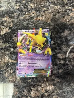 Pokemon Alakazam EX TCG Ultra Rare Holo Card 25/124 XY Fates Collide - Image 1