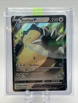 Pokemon Snorlax V 141/202 Swsh01: Sword & Shield Full Art Holo Ultra Rare Card - Image 5