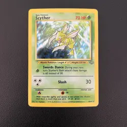 Pokemon TCG Scyther Jungle #10/64 Unlimited Holo Rare Card - LP - Image 1