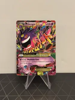 Pokemon TCG XY: Phantom Forces Mega M Gengar EX Holo Card 35/119 DAMAGED CREASED - Image 1