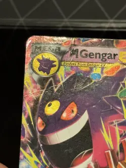 Pokemon TCG XY: Phantom Forces Mega M Gengar EX Holo Card 35/119 DAMAGED CREASED - Image 3