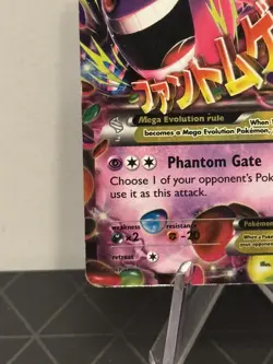 Pokemon TCG XY: Phantom Forces Mega M Gengar EX Holo Card 35/119 DAMAGED CREASED - Image 5