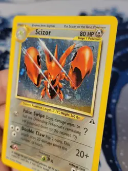 Scizor Holo Rare Neo Discovery 10/75 LP Pokemon Card WOTC - Image 2