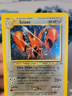 Scizor Holo Rare Neo Discovery 10/75 LP Pokemon Card WOTC - Image 3