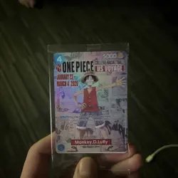 One Piece Monkey D. Luffy US Voyage College Basketball Card Rutgers 1/23 IN HAND - Image 1