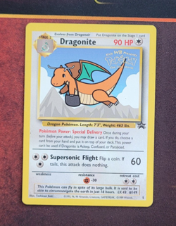 Dragonite 5 WB Movie Promo Stamped Rare Vintage Pokemon Card Black Star Promo - Image 1