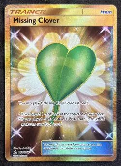 Pokemon TCG Missing Clover Ultra Prism Holo Card 168/156 Secret Rare M/NM - Image 1