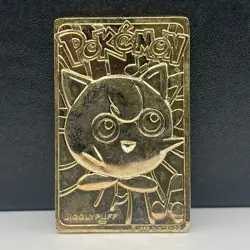 Pokemon 1999 Burger King 23K Gold Plated Card Jigglypuff Card Only - Image 1
