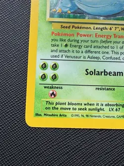 Pokemon TCG Venusaur Holo Swirl Rare Card 15/102 Base Set LP+/NM - Image 4