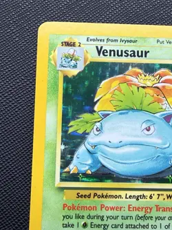 Pokemon TCG Venusaur Holo Swirl Rare Card 15/102 Base Set LP+/NM - Image 5